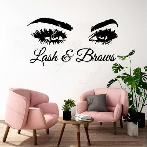 Drop Shipping Eyelash Wall Stickers Modern Fashion Wall Sticker For Baby Kids Rooms Decor Vinyl Decals