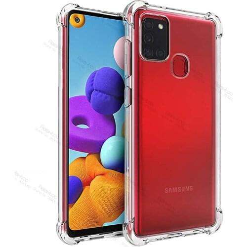 Transparent Silicone case For samsung galaxy a21s a 21 21s a21 s sm-a217F/ds a217F samsunga21s galaxya21s shockproof phone cover