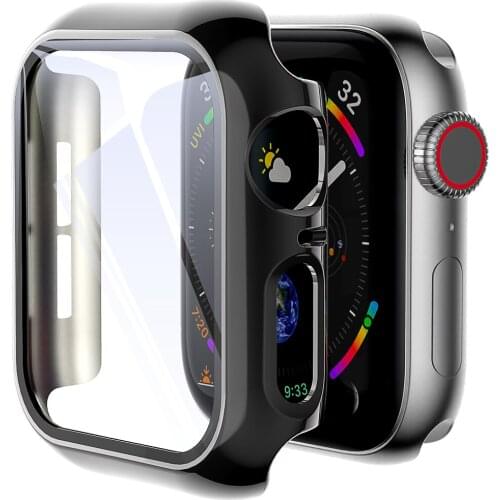 Glass+Cover For Apple Watch 6 Case 44mm 40mm 42mm 38mm Bumper+Screen Protector Iwatch Case Series 6 5 4 Protection Accessories