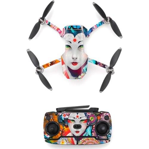 Facial Makeup Style Waterproof skin Sticker for DJI Mavic Mini Drone And Remote Controller Decal Vinyl Skins Cover 1 Styles