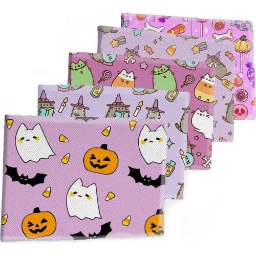 Halloween Pumpkin Pattern Printed Polyester Cotton FabricTwill Fabric Patchwork Sewing Accessories Fabric 50*145CM