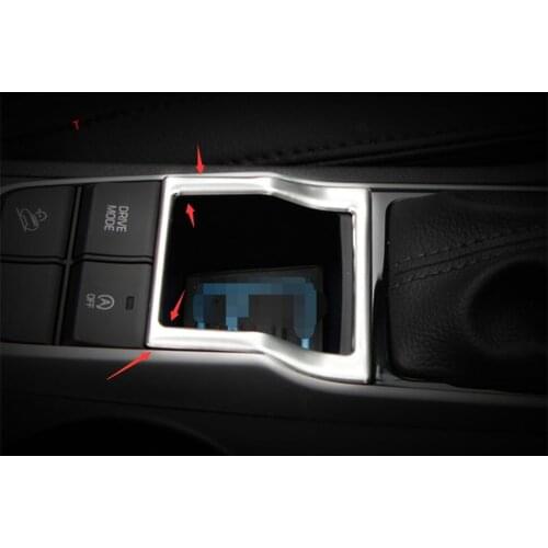 Yimaautotrims Adapted Electronic Handbrake Cover Trim 1 Pcs Fit For Hyundai Tucson 2016 2017 2018 Stainless Steel Interior Kit