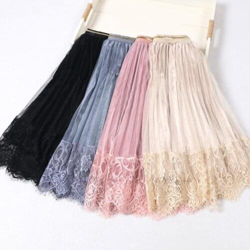 2019 Spring Autumn Baby Toddler Princess School Girl Tutu Skirts Children Clothing Girls Pleated Lace Skirt Kids Costume JW4670