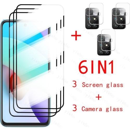 Full Cover Tempered Protective Glass For Redmi 10 Camera Lens Protection glass For Redmi Note 10S 10 Pro 10Pro Front+Screen Film