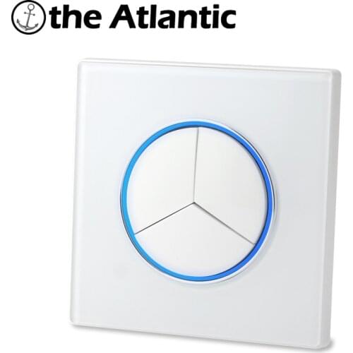 1 2 3 4 Gang 1 2 Way Light Switch With Circle LED Push Button Wall Light Switch Lamp Light White Glass Switch With LED Indicator