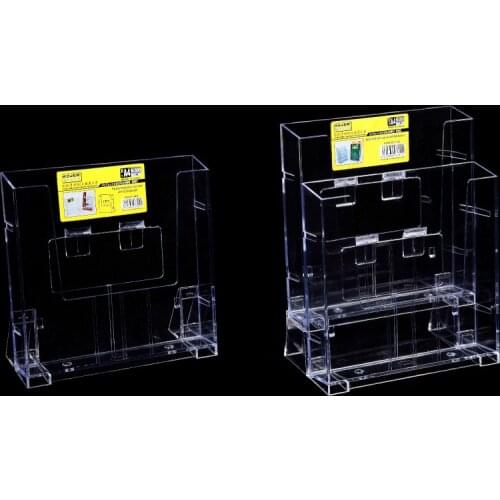 1pcs Transparent A5 display stand rack for brochure magazine single grid with card holder Office Supplies