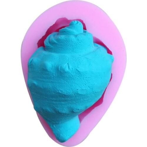 3D snail handmade soap mold silicone molds big conch form for soap cake decorating tools F0683
