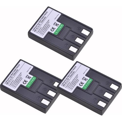 3Pc 1200mAh NB-3L NB3L NB 3L Camera Batteries Pack for Canon IXUS IIS SD110 IXY i2 i5 S700 750 700 IS IIS SD20 PC1114 PC1060 110