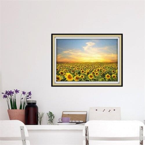 Diamond Painting Sunflowers Full Round 5D DIY Wall Stickers Diamond Mosaic Kit Floral Diamond Embroidery Cross Stitch Rhinestone