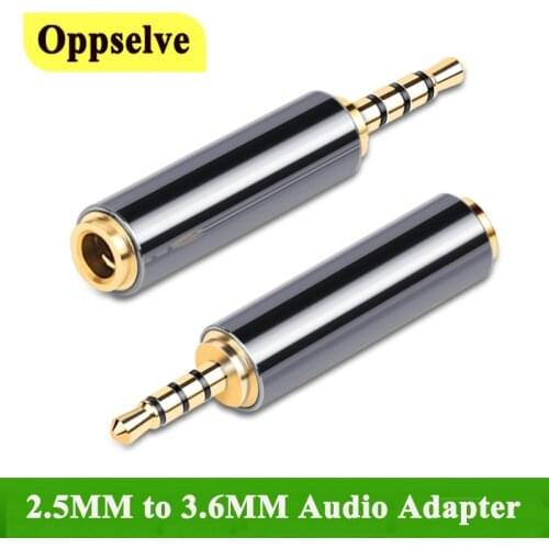 Oppselve Jack 3.5 mm to 2.5 mm Audio Adapter 2.5mm Male to 3.5mm Female Plug Connector for Aux Speaker Cable Headphones Adapter