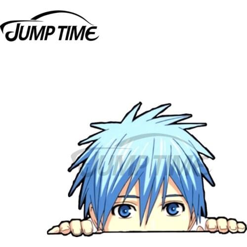 JumpTime 13 x 4.8cm For Kuroko Peeker Car Sticker Scratch-Proof Motorcycle Decal Cartoon Windshield Vinyl Car Wrap
