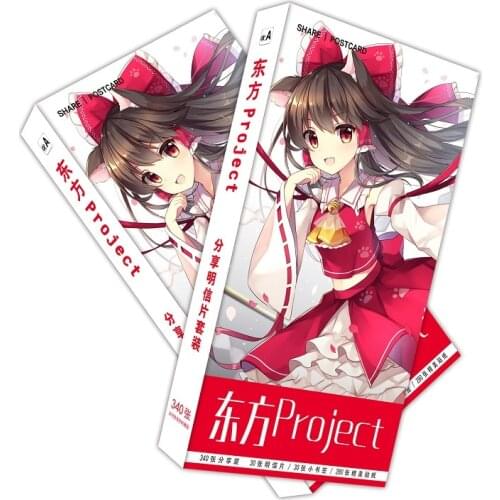 340 Pcs/Set Japanese Anime TouHou Project Paper Postcard/Greeting Card/Message Card/Birthday Letter Envelope Gift Card