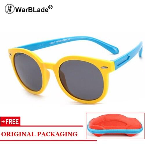 WarBLade 2020 New Kids TAC Polarized Sunglasses UV400 Boy Girls Cool TR90 Rubber Casual Glasses Out Door Eyewear With Case