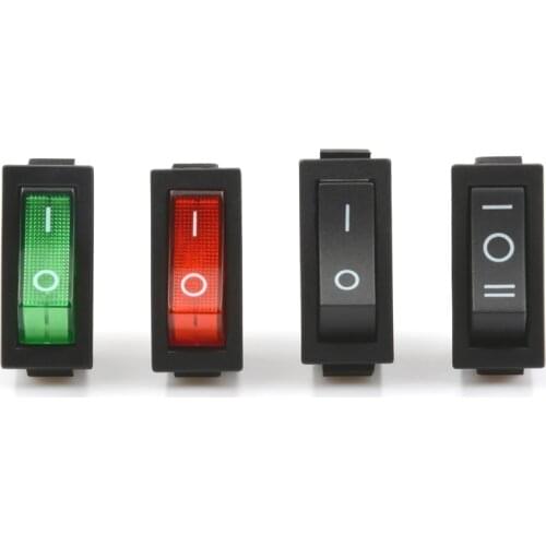 10pcs KCD3 Rocker Switch ON-OFF 2 Position 3 Pin Electrical equipment With Light Power Switch 16A 250VAC/ 20A 125VAC