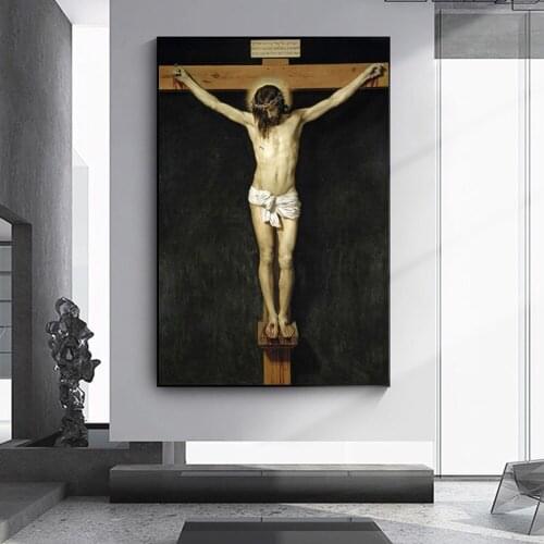 Christian Jesus Posters and Print Classic Canvas Painting For Living Room Bedroom Decoration Wall Art Pictures Crucified Cuadros