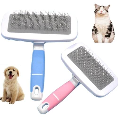 Candy Color Pet Dog Comb Brush Hair Removal Comfortable Soft Handle For Cat Bath Grooming Tool Clean Floating Fur Pets Supplier