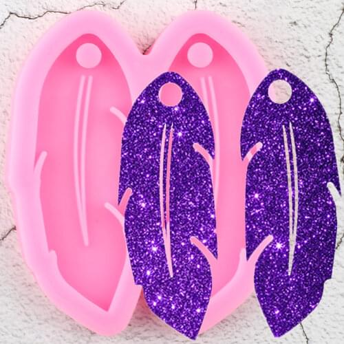 L/M/S Feather Shape Earring Silicone Molds Jewelry Making Epoxy Resin Mold DIY Craft Keychain Pendant Necklace Moulds