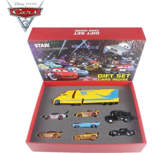Disney Pixar 3 metal 1:55 alloy car model toy gift box set Lightning McQueen mater, Sally, Raymond birthday gifts for children