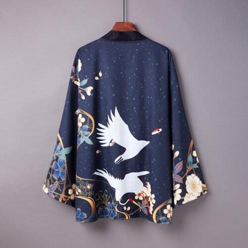2021 Fashion Autumn Coat Japanese Kimono Cardigan Anime Kimono Haori for Woman Man Loose Student Long Sleeve Outer Garment