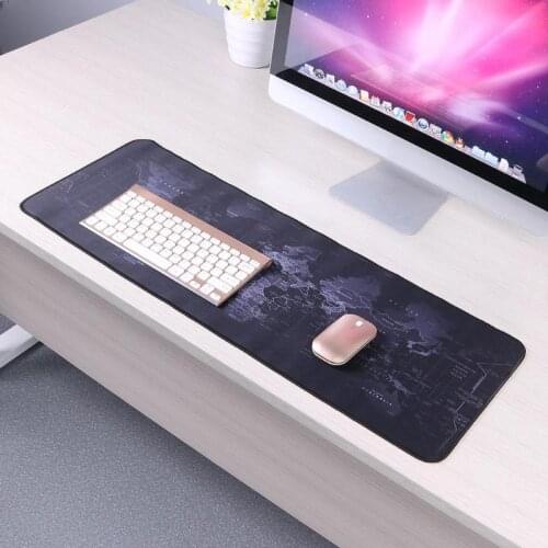 Extra Large Mouse Pad World Map Computer Gaming Mousepad Anti-slip Natural Rubber with Locking Edge Gamer Big Mouse Mat