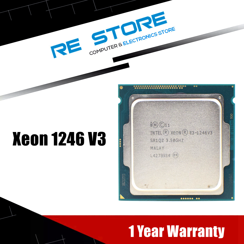 Used Intel Xeon 1246v3 E3 1246 v3 3.5GHz Quad-Core Eight-Thread 84W CPU Processor LGA 1150