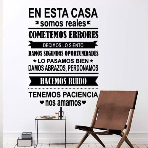 Modern spanish quotes Decorative Sticker Waterproof Home Decor Decor Living Room Bedroom Removable Home Party Decor Wallpaper
