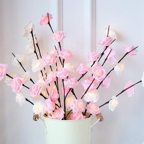 The Light Garden Floral LED Willow Branch Lamp Battery-Operated 20 Bulbs For Home Christmas Party Garden Decoration