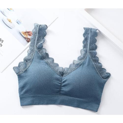 Lace Lingerie Women Tank Crop Top Seamless Underwear Female Crop Tops Sexy Intimates With Removable Padded Camisole Femme