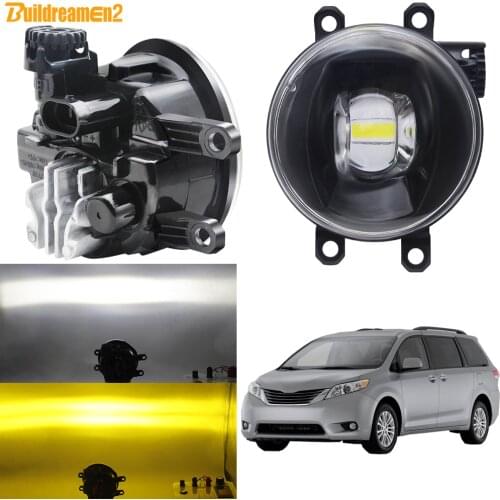 Fog Light Assembly DRL Car Front Bumper LED Lens Fog Lamp Daytime Running Light 12V For Toyoya Sienna 2009 2010 2011 2012 2013