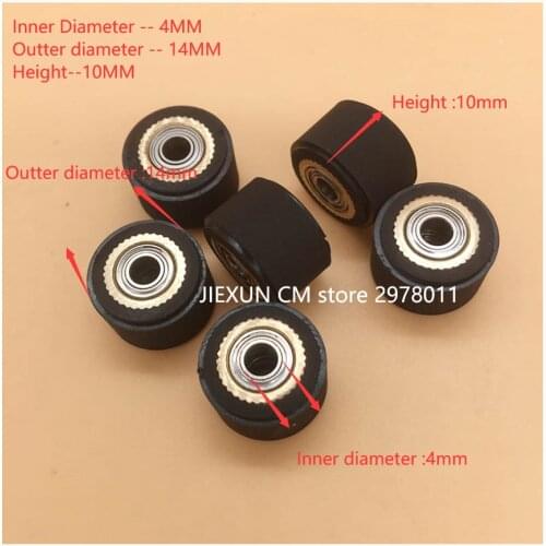Mimaki Vinyl Cutter pinch roller wheel 4x10x14mm for Mimaki CG-60ST CG-130 CG61ST CJV30 CJV150 rubber paper pressure roller