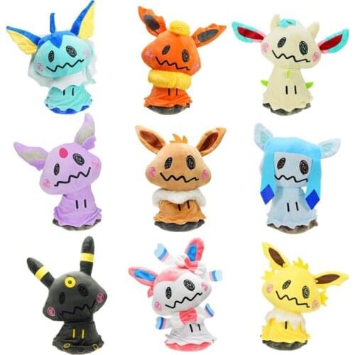 Mimikyu Plush Doll Pokemoned Eevee Flareon Vaporeon Jolteon Espeon Umbreon Glaceon Leafeon Sylveon Stuffed Toy Gifts For Kids