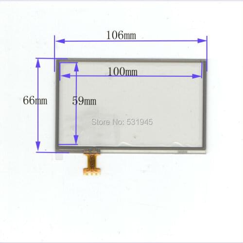 ZhiYuSun 4.3 inch use LQ043T1DH03 4-wire resistive Touch Panel 106*66Navigator TOUCH SCREEN 106mm*66mm GLASS LCD display