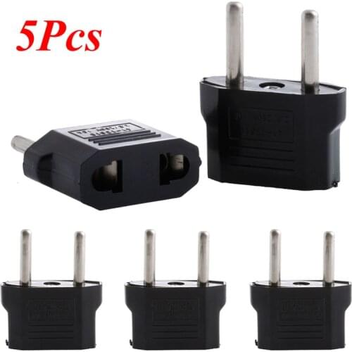 5/10PCS US USA to EU Europe Euro AC Power Plug Converter Travel Adapter Charger