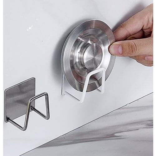 5/4/3/2/1Pcs Sponge Storage Holder Stainless Steel Kitchen Storage Rack Punch-free Self Adhesive Drainer Rack Sink Accessories
