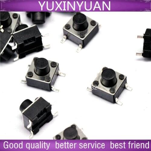 6 * 6 * 6 mm light touch switch patch 4 feet switch/button switch 10pcs/lot