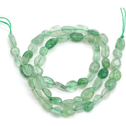 6-8mm Real Natural Green Strawberry Quartz Beads Irregular Gravel Crystal Loose Beads For Jewelry Making DIY Bracelet Necklace