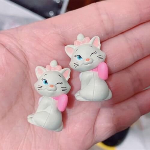 6PCS 3cm Genuine high quality small size cute Disney Mary cat decoration DIY decoration