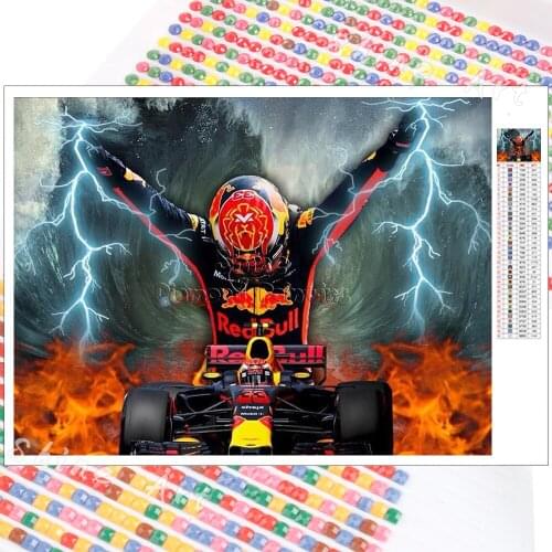 Diamond Painting Race Car Driver Landscape 5D DIY Mosaic Kit Embroidery Full Square Round Christmas Gift Home Decoration