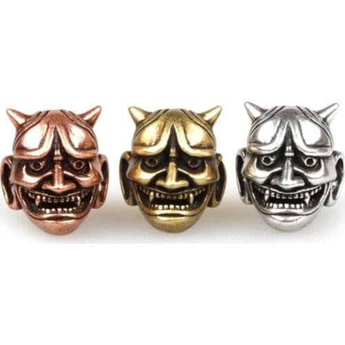 Evil Goblin Head Beads Lanyard Charm Suitable for 550 Paracord Bracelet Charms Hand Chain Necklace