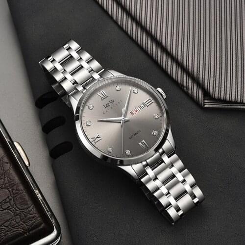 CARNIVAL 2021 Automatic Watch Japan Movement Mechanical Watch Sapphire Glass Double Calendar 316L Stainless Steel Montre Homme