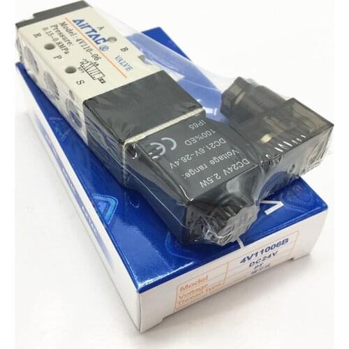 4V110-06 DC24V AC24V Solenoid Air Valve 5port 2position pneumatic components electromagnetic valve 4V series