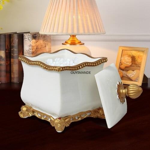 European Resin Cotton Swab Toothpick Box Household Toothpick Holder Cotton Swab Cosmetic Cotton Sheet Storage Box Double Compart