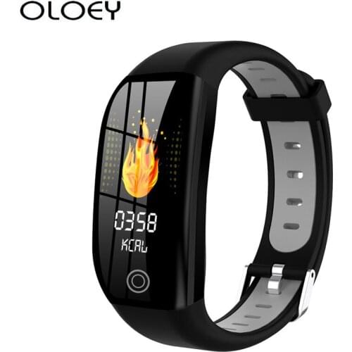 Hot 3C-New F21 1.14 Inch HD Sports Fitness Waterproof Blood Pressure Smart Bracelet GPS Tracker Heart Rate Pedometer Sleep Monit