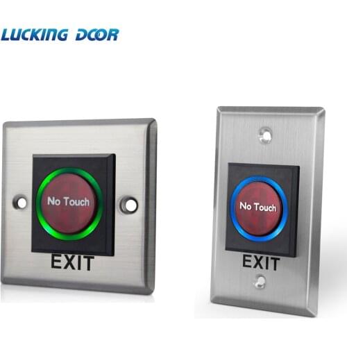 Infrared Sensor Switch No Touch Contactless Door Release Exit Button with LED Indication