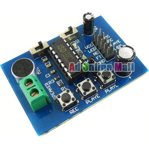 ISD1820 PCB Version Voice Board Module On-board Microphone Sound Recording