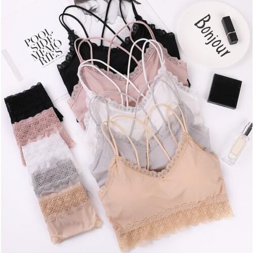 Women Sexy Push Up Underwear Bra Set Sports Lace Bra Set Top High Impact For Fitness Padded Running Jogging Gym Wear Female Bra