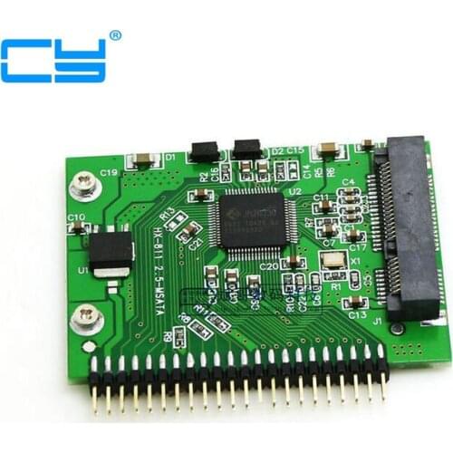 Mini PCI-e SSD Msata 1.8 para IDE 2.5 Polegada 5 V 44pin Msata PCI Express Adaptador de Cartao Conversor Sata Para O Portatil No