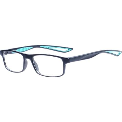 Fashion Colorful TR90 Sports Eyeglasses Men and Women Lightweight Rectangular Full Rim Glasses Frame For Prescription Lenses