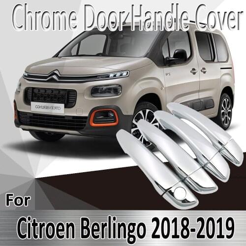 For Citroen Berlingo XL 2018 2019 2020 Styling Stickers Decoration Chrome Door Handle Cover paint Refit Car Accessories
