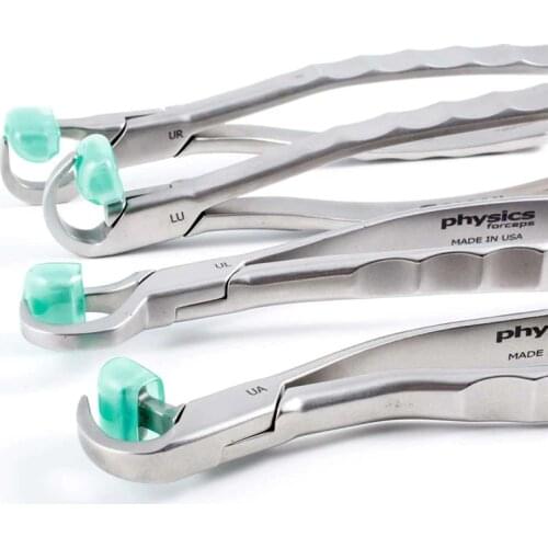 German 4 pieces set physics tooth extraction forceps dental instruments fracture implantation upper lower universal anterior kit